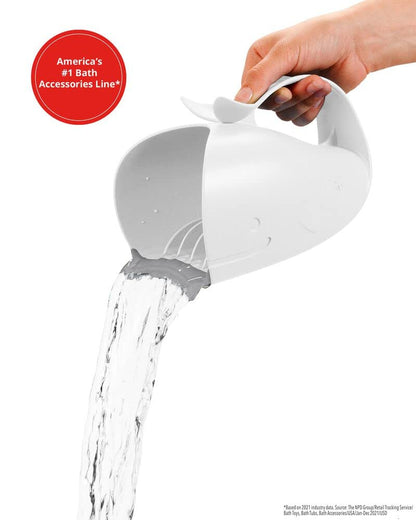 Baby Bath Rinse Cup MOBY Tear-free Waterfall Rinser Grey Age 0+