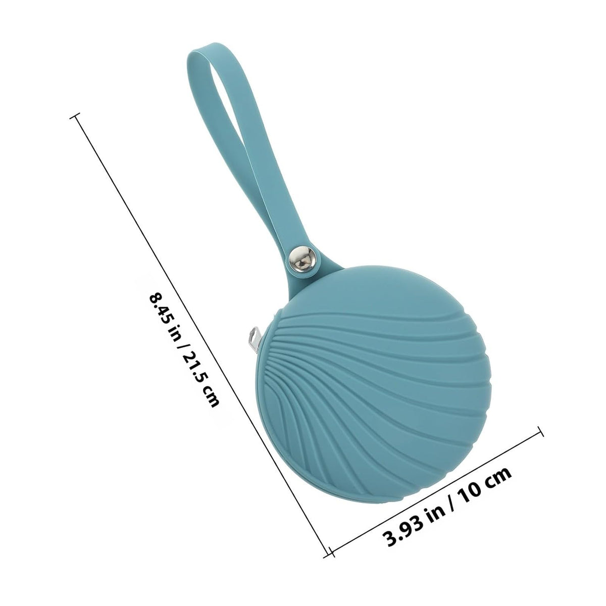 Portable Silicone Pacifier Storage Bag Organizer Soft Blue Case for Teething and Napkins, Suitable for Backpack or Hanging on Trousers Belt