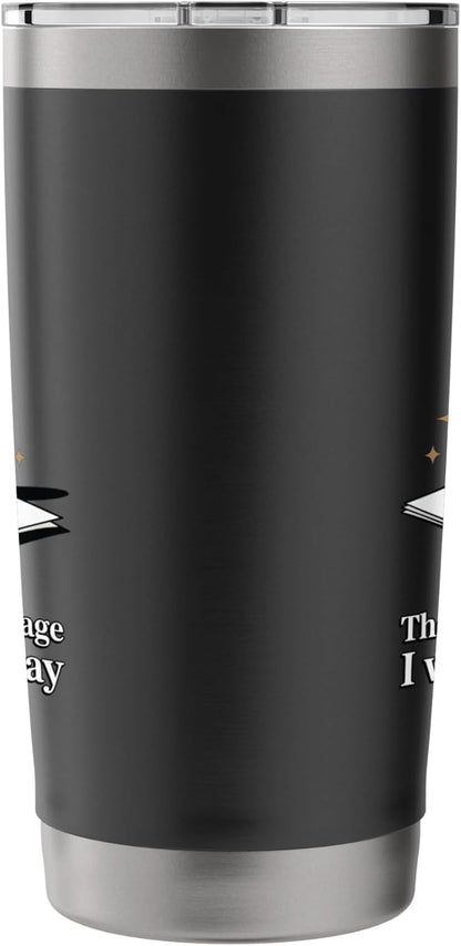 The Desk Is My Stage Motivational Workspace Stainless Steel Insulated Tumbler