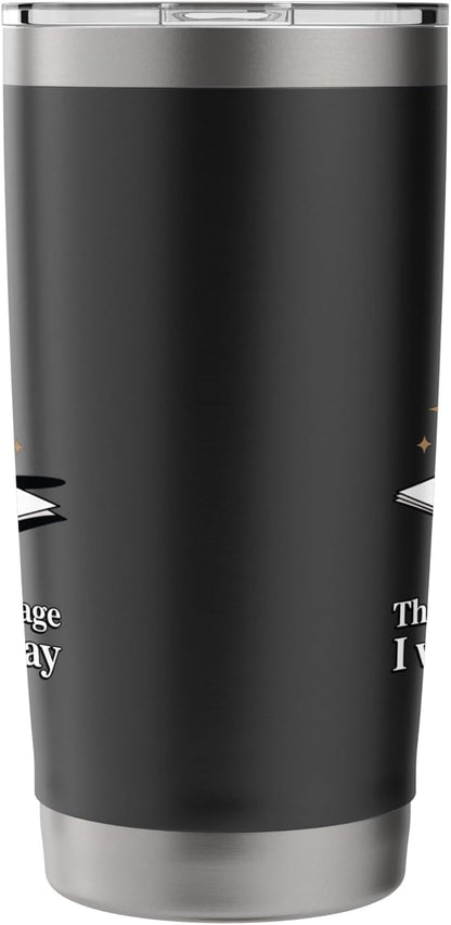 The Desk Is My Stage Motivational Workspace Stainless Steel Insulated Tumbler
