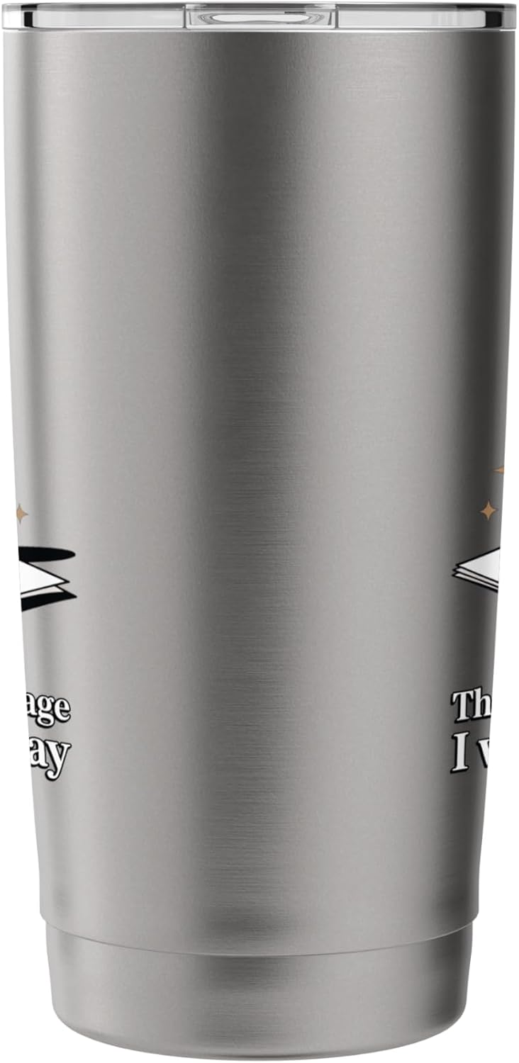 The Desk Is My Stage Motivational Workspace Stainless Steel Insulated Tumbler