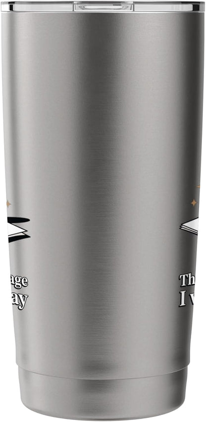 The Desk Is My Stage Motivational Workspace Stainless Steel Insulated Tumbler