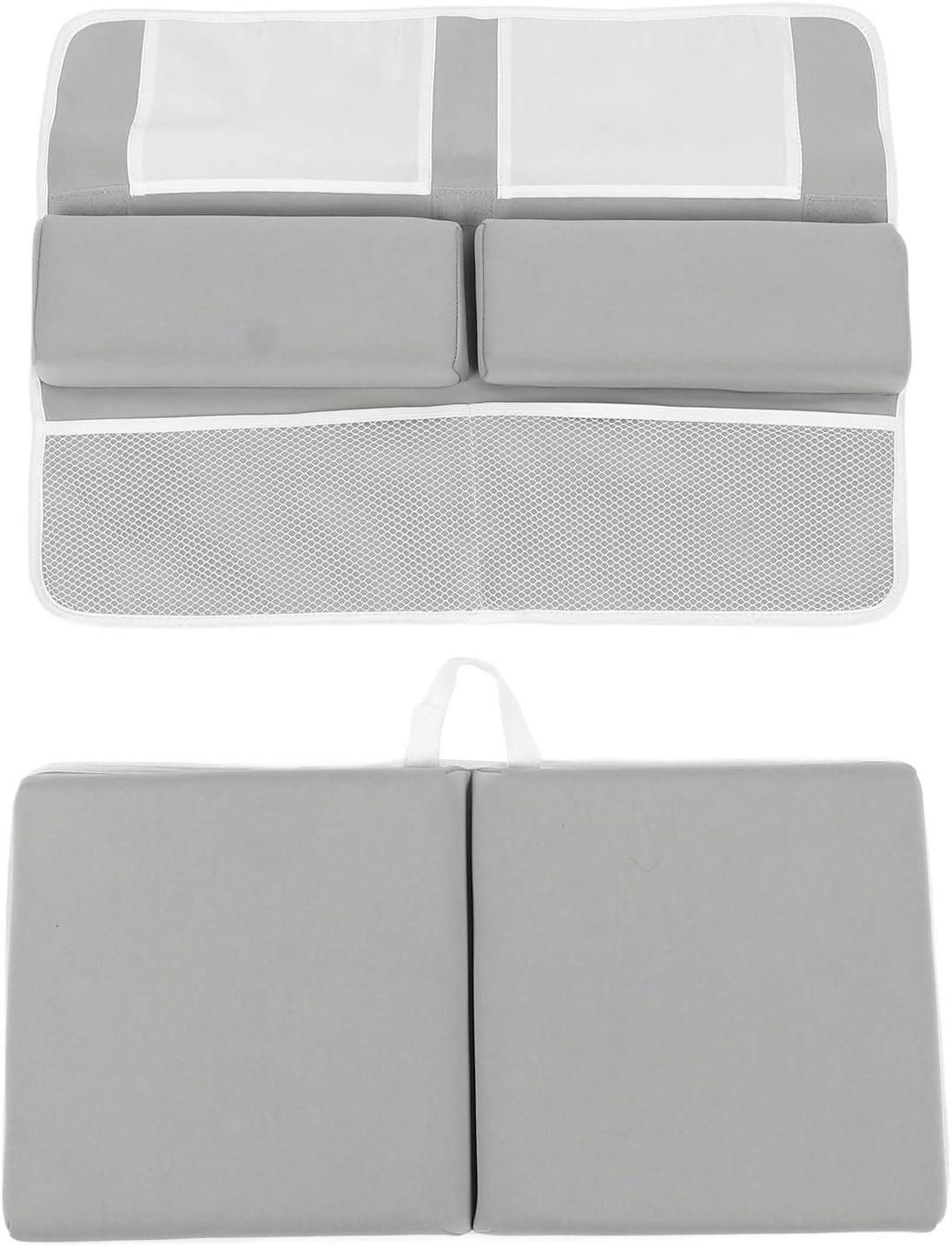 Baby Bath Kneeler and Elbow Rest Pad Set, Neoprene Sponge Filling Bath Kneeler Elbow Rest Pad, Non Slip Suction, Large Pocket, Easy Clean for