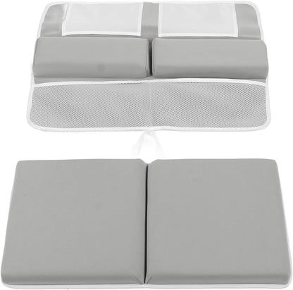 Baby Bath Kneeler and Elbow Rest Pad Set, Neoprene Sponge Filling Bath Kneeler Elbow Rest Pad, Non Slip Suction, Large Pocket, Easy Clean for