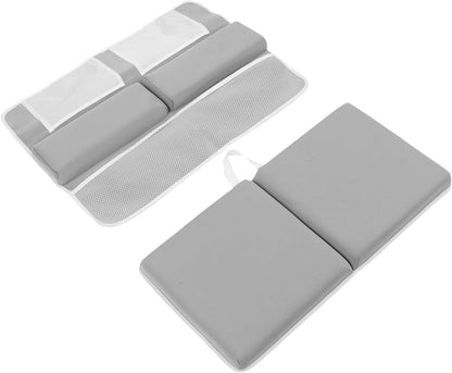 Baby Bath Kneeler and Elbow Rest Pad Set, Neoprene Sponge Filling Bath Kneeler Elbow Rest Pad, Non Slip Suction, Large Pocket, Easy Clean for