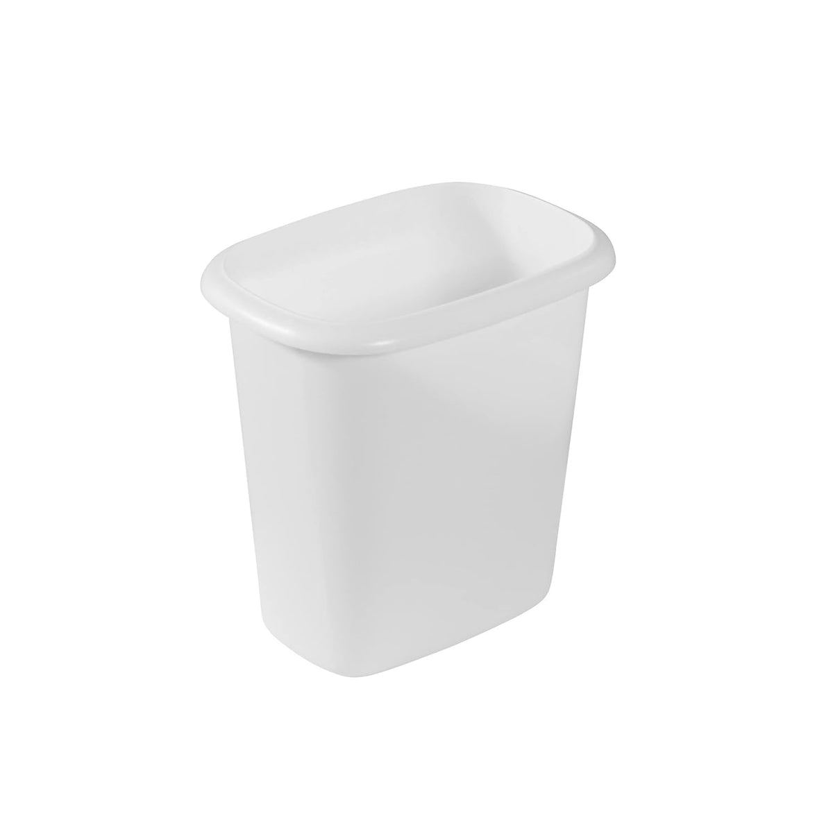 Vanity Trash Can/Wastebasket 1.5-Gallons/6-Quarts White for Under Counter/Kitchen/Office/Bedroom/Bathroom