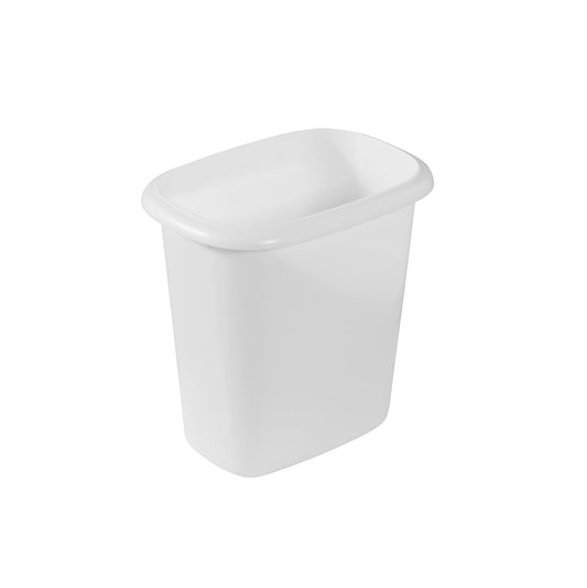 Vanity Trash Can/Wastebasket 1.5-Gallons/6-Quarts White for Under Counter/Kitchen/Office/Bedroom/Bathroom