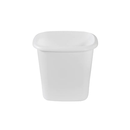 Vanity Trash Can/Wastebasket 1.5-Gallons/6-Quarts White for Under Counter/Kitchen/Office/Bedroom/Bathroom
