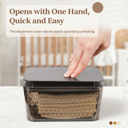 Baby Wipes Dispenser, One-Handed Operation Wipes Container, Grey