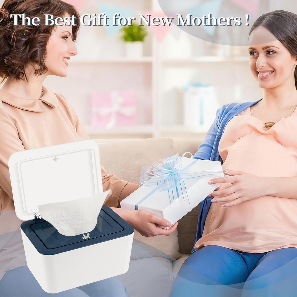 Baby Wipes Dispenser, One-Handed Operation Wipes Container, Grey