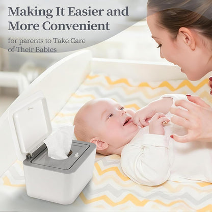 Baby Wipes Dispenser, One-Handed Operation Wipes Container, Grey