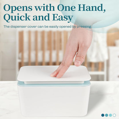 Baby Wipes Dispenser, One-Handed Operation Wipes Container, Grey