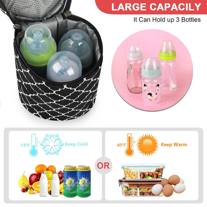 Breastmilk Cooler Bag, Insulated Baby Bottle Cooler Tote Bags for Nursing Mom Daycare