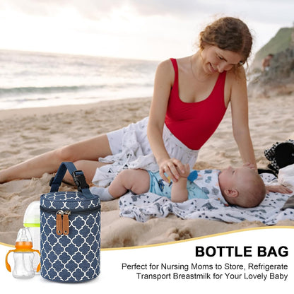 Breastmilk Cooler Bag, Insulated Baby Bottle Cooler Tote Bags for Nursing Mom Daycare