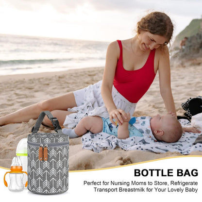 Breastmilk Cooler Bag, Insulated Baby Bottle Cooler Tote Bags for Nursing Mom Daycare