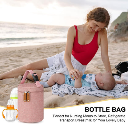 Breastmilk Cooler Bag, Insulated Baby Bottle Cooler Tote Bags for Nursing Mom Daycare