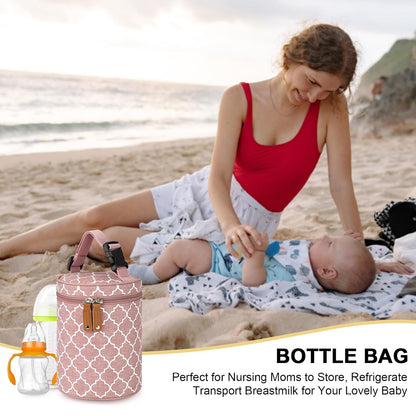 Breastmilk Cooler Bag, Insulated Baby Bottle Cooler Tote Bags for Nursing Mom Daycare