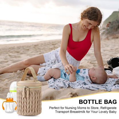 Breastmilk Cooler Bag, Insulated Baby Bottle Cooler Tote Bags for Nursing Mom Daycare