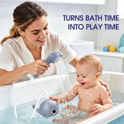 Whale Baby Bath Sprayer, Control the Flow Hands-Free 2 Gentle Modes