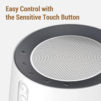 White Noise Sound Machine, Adjustable Baby Night Light for Sleeping,14 High Fidelity Sleep Machine Soundtracks,Timer and Memory Feature (White with Power Adapter)