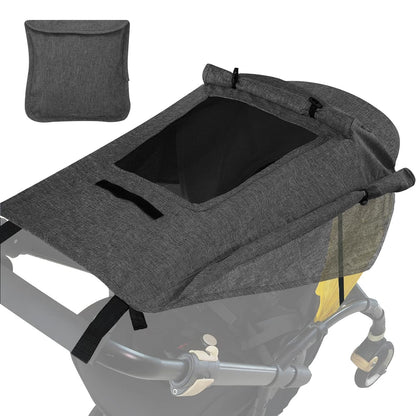 Buggy Sun Shade Universal Pram Sunshade Sun Cover for Strollers Pushchairs UV Protection Water Resistant Easy to Install, Deep Grey
