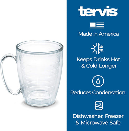 Tervis Made in USA Double Walled University of Alabama Crimson Tide Insulated Tumbler Cup Keeps Drinks Cold & Hot, 16oz Mug, Emblem - Colors D