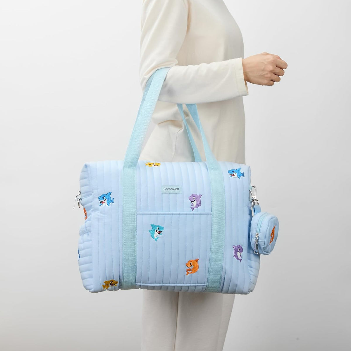 3pc Diaper Bag Tote Set, Hospital Bag for Labor & Delivery, Maternity Travel Bag with Changing Pad & Pacifier Case
