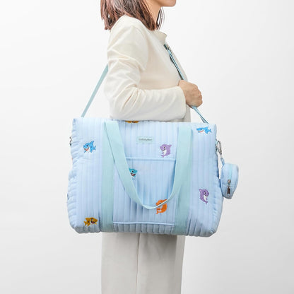 3pc Diaper Bag Tote Set, Hospital Bag for Labor & Delivery, Maternity Travel Bag with Changing Pad & Pacifier Case