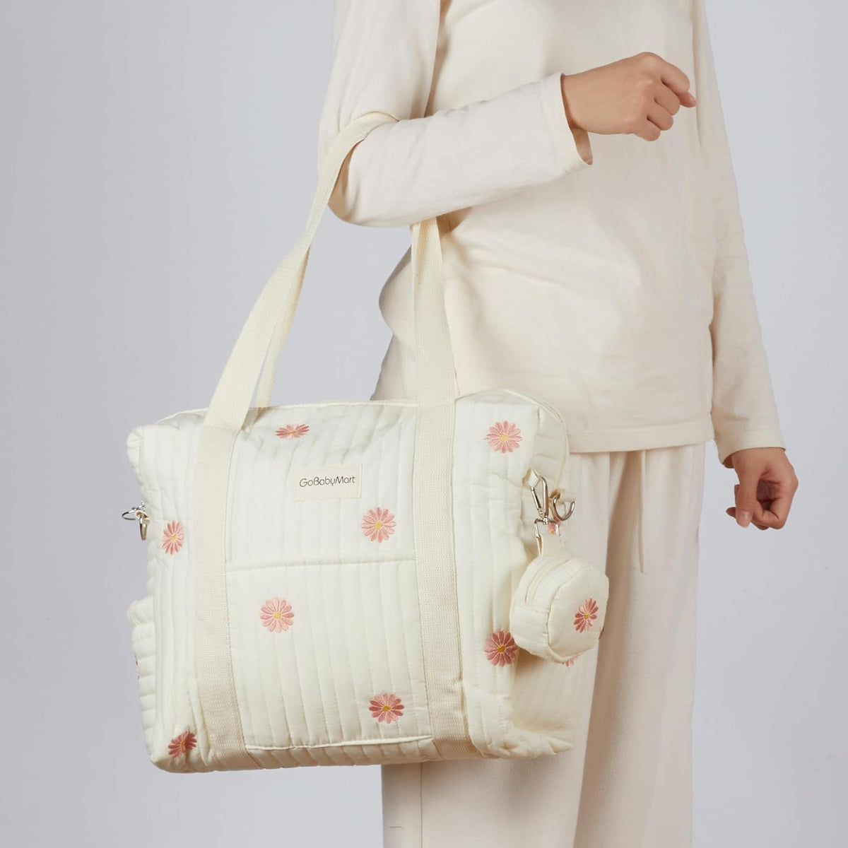 3pc Diaper Bag Tote Set, Hospital Bag for Labor & Delivery, Maternity Travel Bag with Changing Pad & Pacifier Case