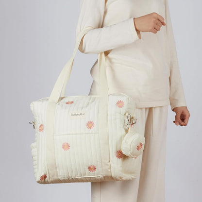3pc Diaper Bag Tote Set, Hospital Bag for Labor & Delivery, Maternity Travel Bag with Changing Pad & Pacifier Case