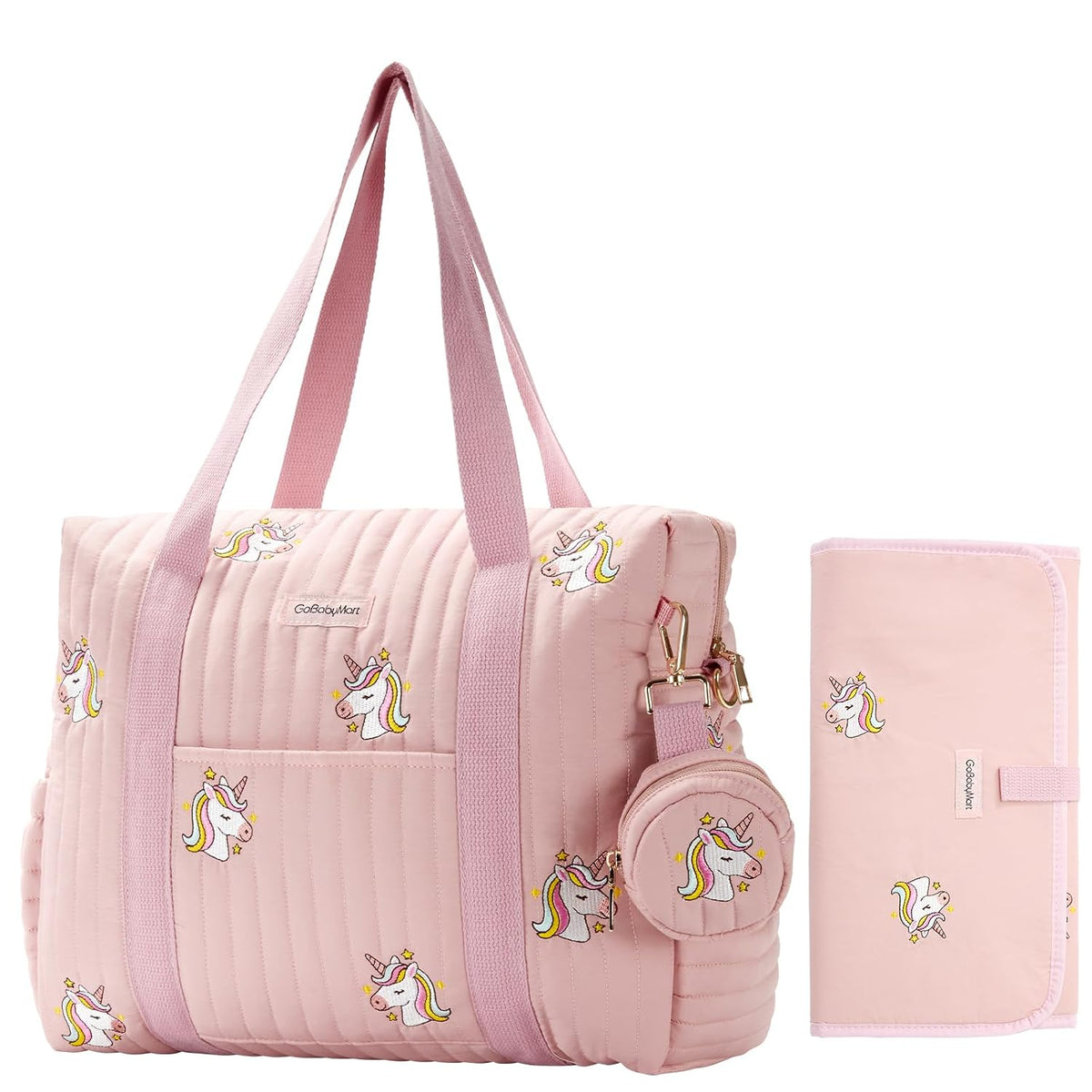 3pc Diaper Bag Tote Set, Hospital Bag for Labor & Delivery, Maternity Travel Bag with Changing Pad & Pacifier Case