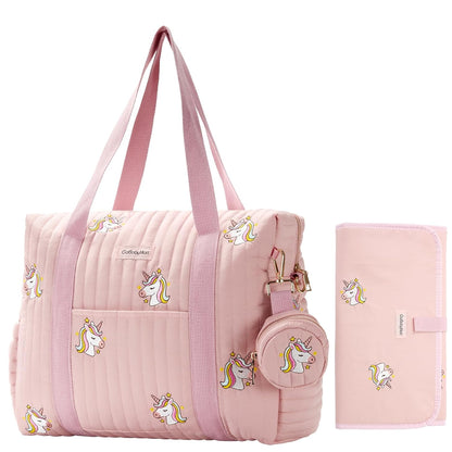 3pc Diaper Bag Tote Set, Hospital Bag for Labor & Delivery, Maternity Travel Bag with Changing Pad & Pacifier Case