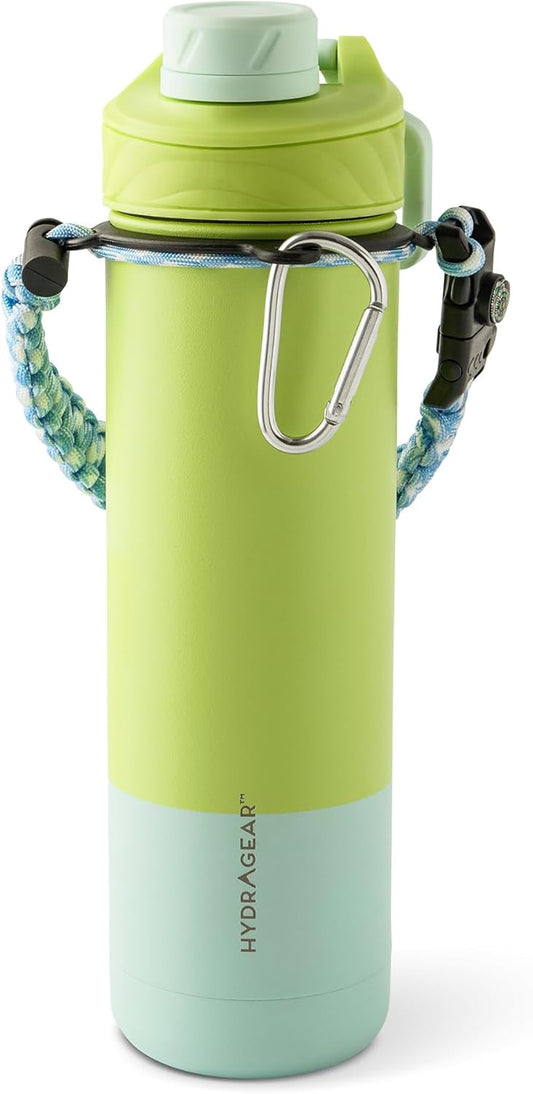 Zenith Chugger 40 oz Stainless Steel Bottle with Carabiner, Compass, Signal Whistle, and Fire Starter - Rain Powder Coat