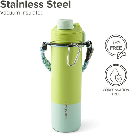 Zenith Chugger 40 oz Stainless Steel Bottle with Carabiner, Compass, Signal Whistle, and Fire Starter - Rain Powder Coat