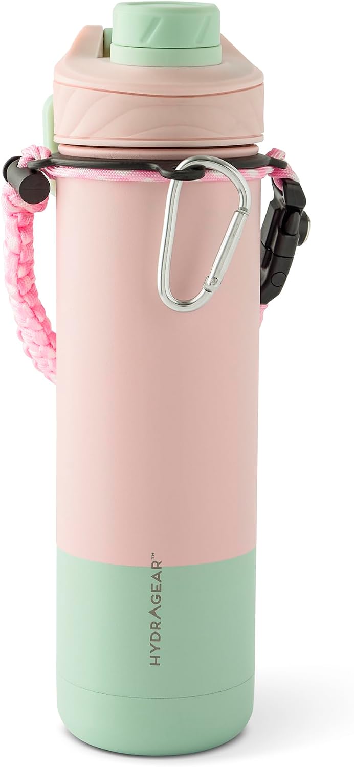 Zenith Chugger 40 oz Stainless Steel Bottle with Carabiner, Compass, Signal Whistle, and Fire Starter - Rain Powder Coat