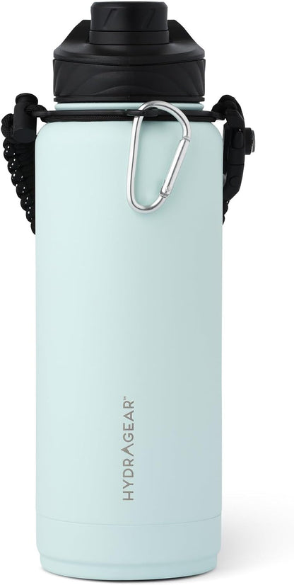 Zenith Chugger 40 oz Stainless Steel Bottle with Carabiner, Compass, Signal Whistle, and Fire Starter - Rain Powder Coat