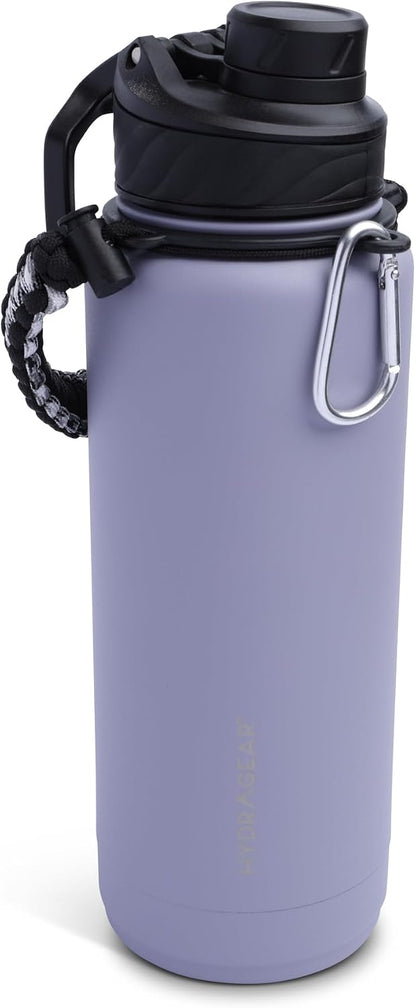Zenith Chugger 40 oz Stainless Steel Bottle with Carabiner, Compass, Signal Whistle, and Fire Starter - Rain Powder Coat