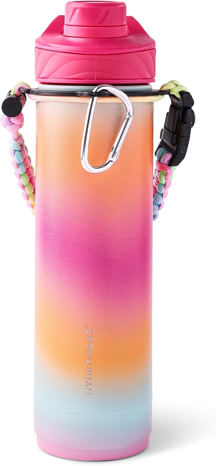 Zenith Chugger 40 oz Stainless Steel Bottle with Carabiner, Compass, Signal Whistle, and Fire Starter - Rain Powder Coat
