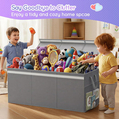 160L Extra Large Toy Box Storage with Lid, 40"x16"x16" Toy Chest