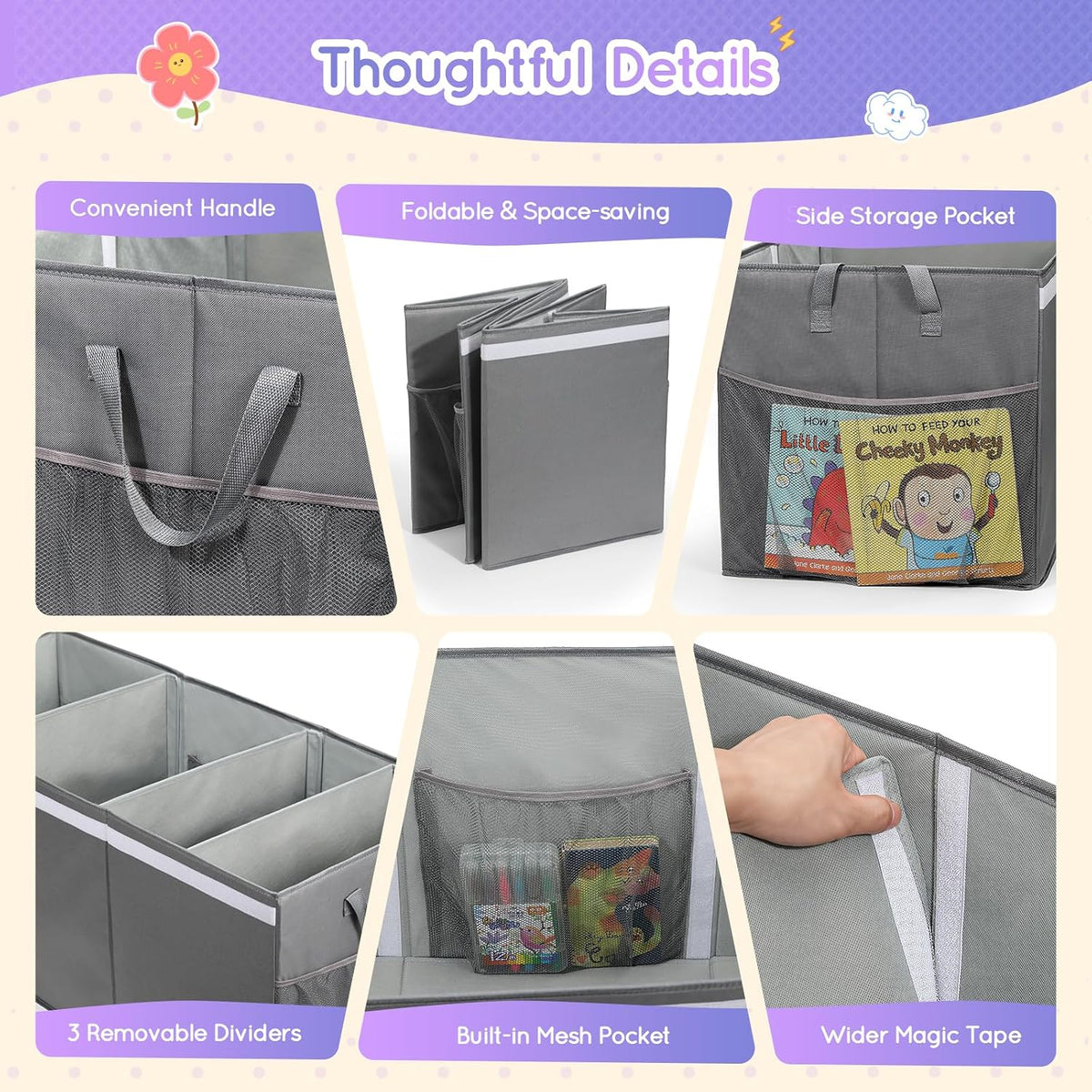 160L Extra Large Toy Box Storage with Lid, 40"x16"x16" Toy Chest