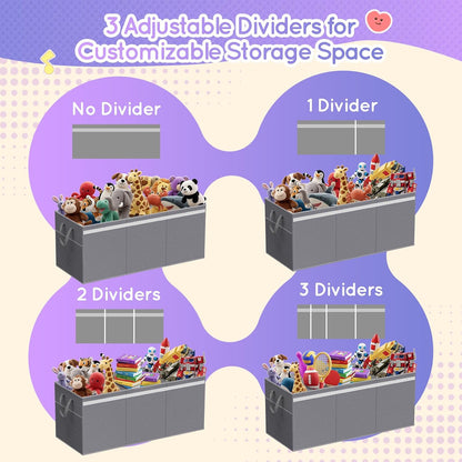 160L Extra Large Toy Box Storage with Lid, 40"x16"x16" Toy Chest