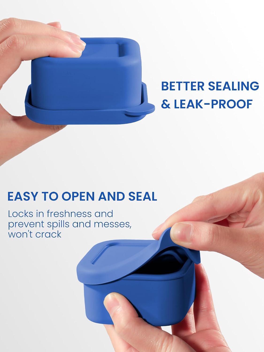 8 PCS 2 Cup Silicone Freezer Molds With Lid, 16oz, Blue