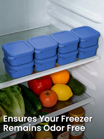 8 PCS 2 Cup Silicone Freezer Molds With Lid, 16oz, Blue