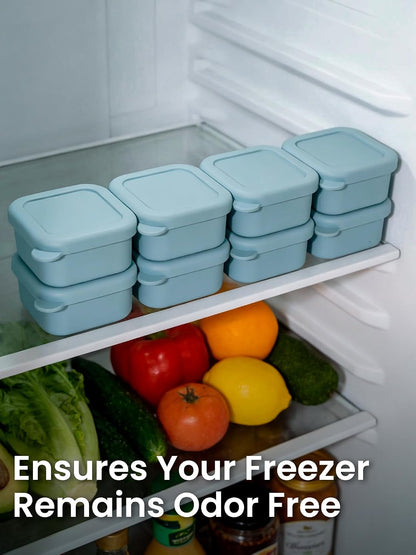 8 PCS 2 Cup Silicone Freezer Molds With Lid, 16oz, Blue