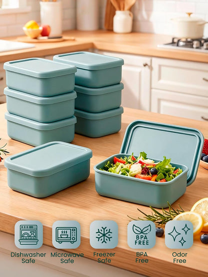8 PCS 2 Cup Silicone Freezer Molds With Lid, 16oz, Blue