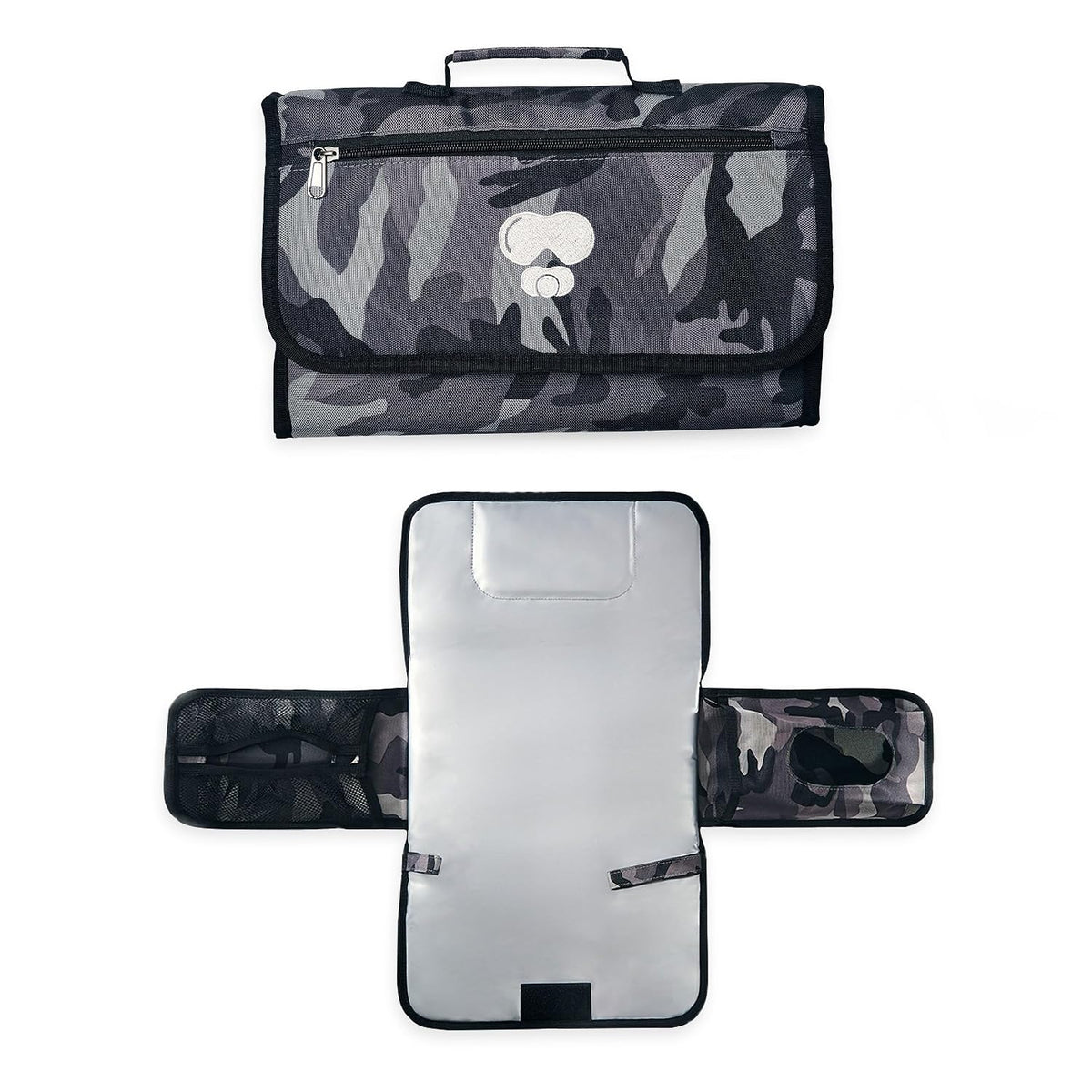 Black Grey Baby Camo Portable Diaper Changing Pad Waterproof Travel Mat