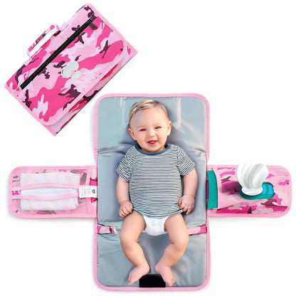 Black Grey Baby Camo Portable Diaper Changing Pad Waterproof Travel Mat