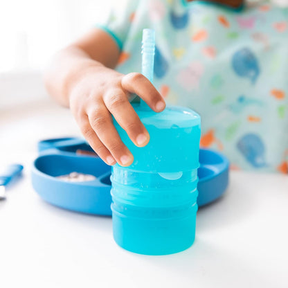 Baby and Toddler Cups, Sippy Cup with Straw, Spill Proof, Transition Cup for Babies Ages 1 Year, Safely Sip from Lid, Straw or Cup, First Year Supplies, Platinum Silicone, Holds 7oz, Gray