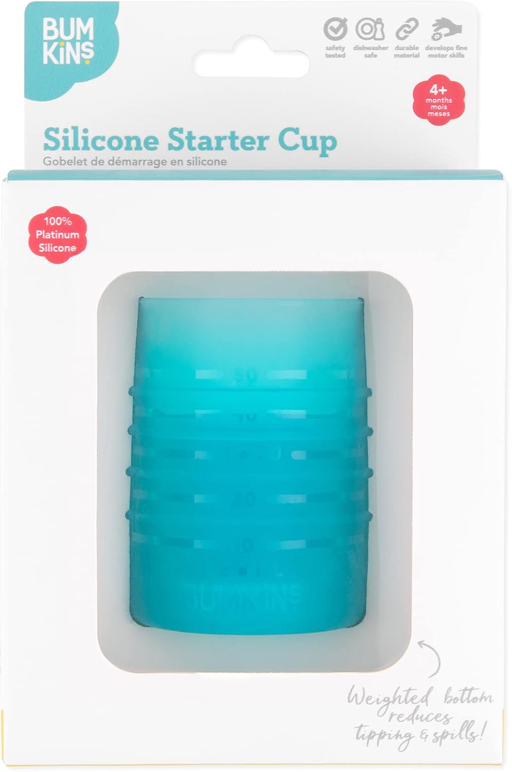 Baby and Toddler Cups, Sippy Cup with Straw, Spill Proof, Transition Cup for Babies Ages 1 Year, Safely Sip from Lid, Straw or Cup, First Year Supplies, Platinum Silicone, Holds 7oz, Gray