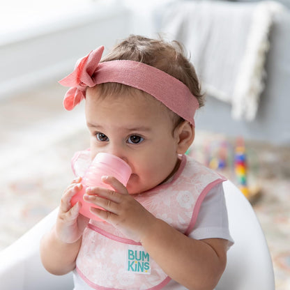 Baby and Toddler Cups, Sippy Cup with Straw, Spill Proof, Transition Cup for Babies Ages 1 Year, Safely Sip from Lid, Straw or Cup, First Year Supplies, Platinum Silicone, Holds 7oz, Gray